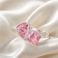 Rosé Duo Pink Crystal Ring