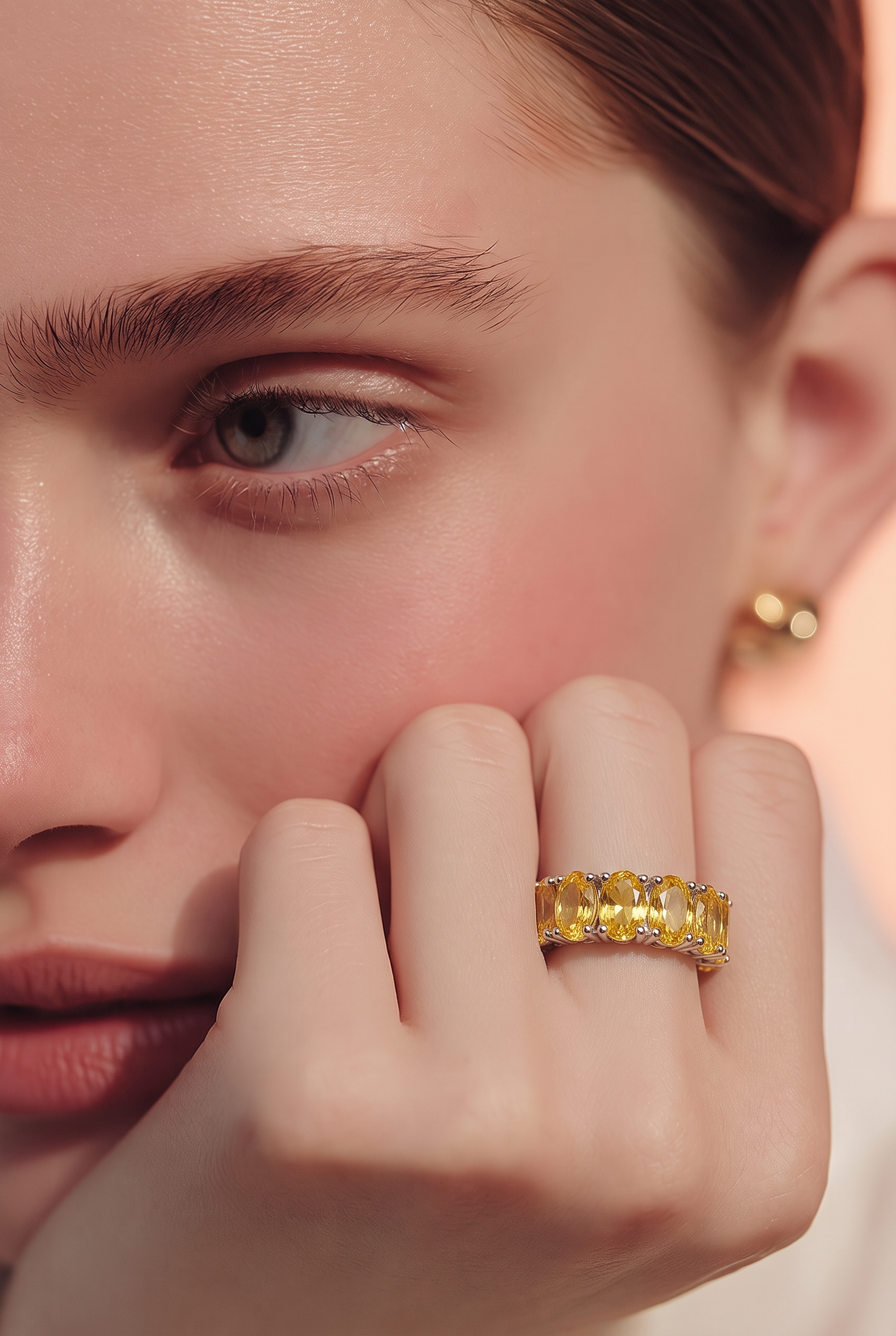Aurelia Golden Oval Eternity Ring