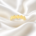 Amour Open Heart Gold Band Ring