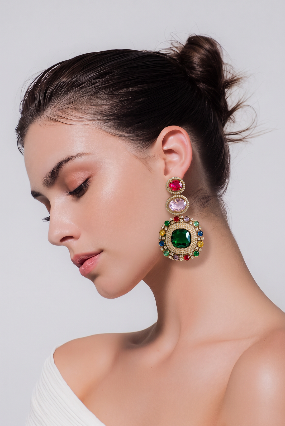 Emerald Carnival Statement Earrings