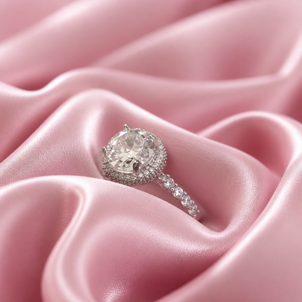 Celeste Radiance Halo Ring