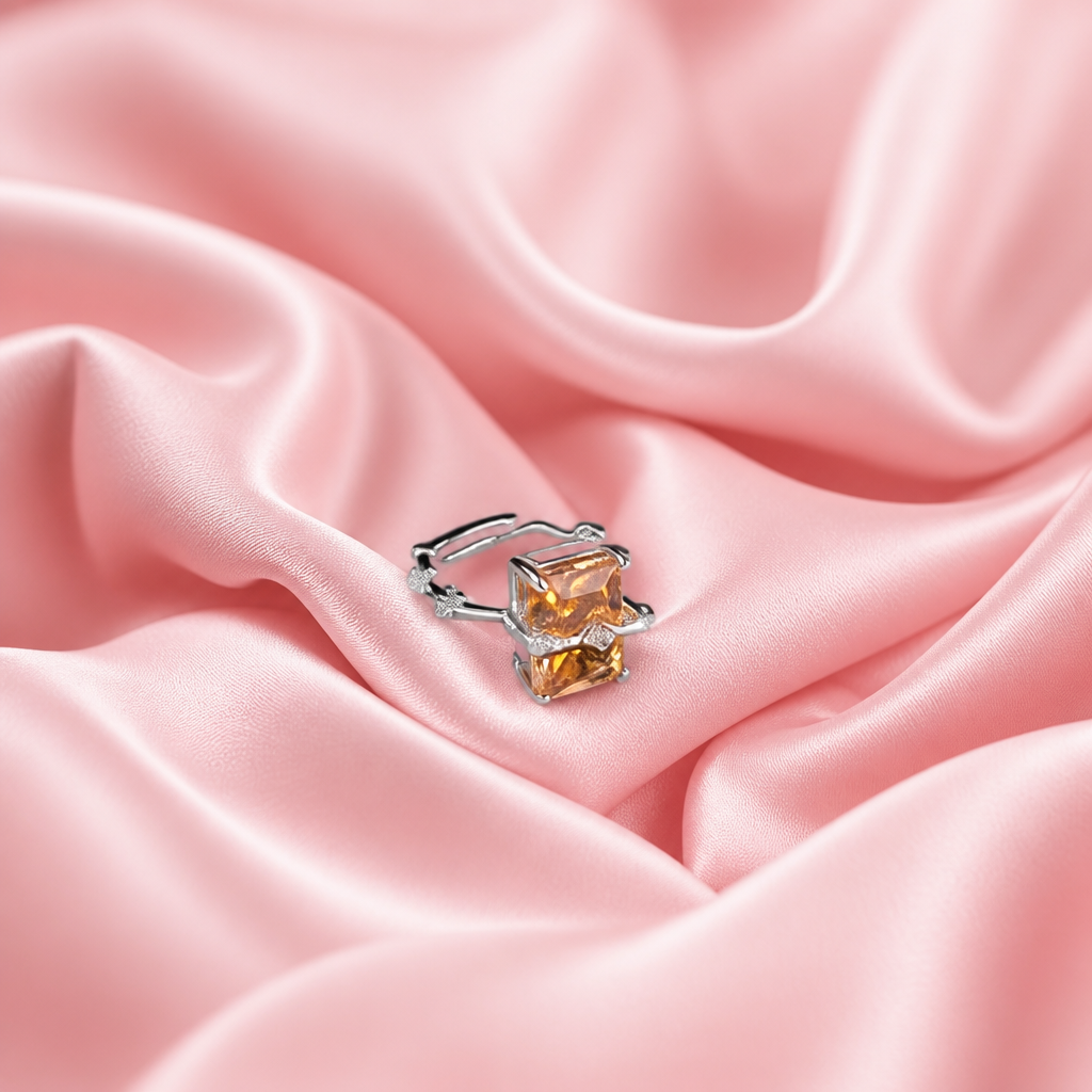 Amber Éclat Double-Stone Ring