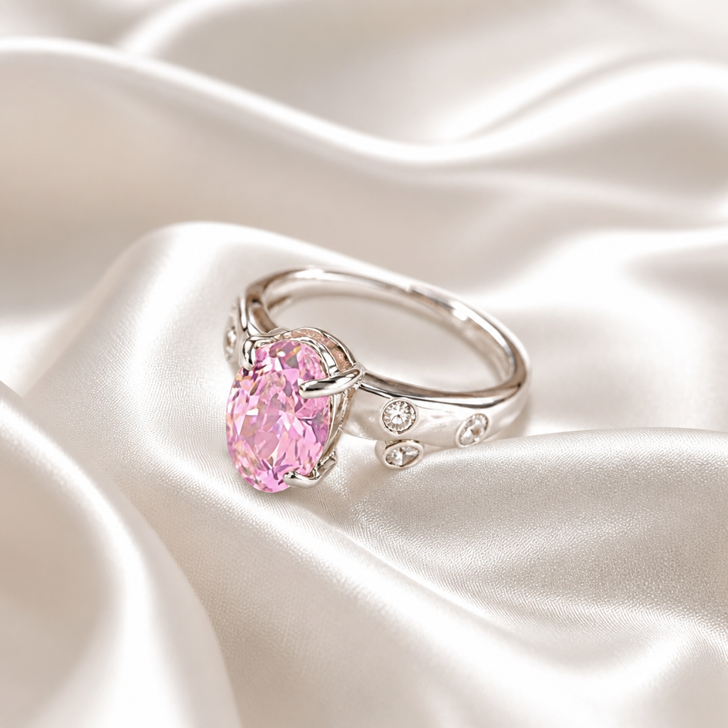 Blush Celeste Oval Ring