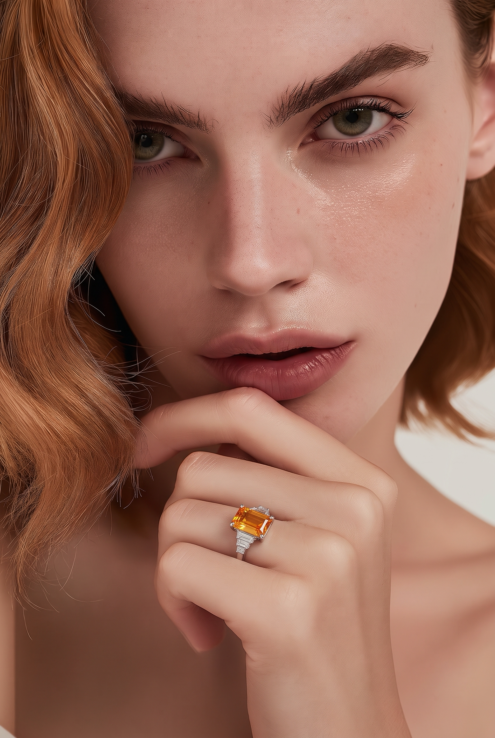 Golden Ember Radiance Ring